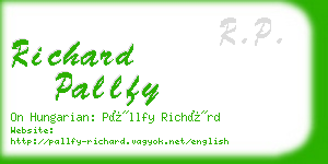 richard pallfy business card